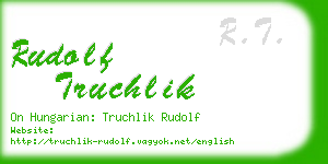 rudolf truchlik business card